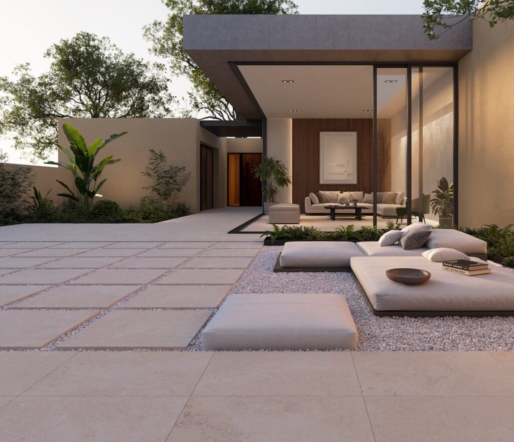 Terraza con Piso cerámico Emilia Cesantoni