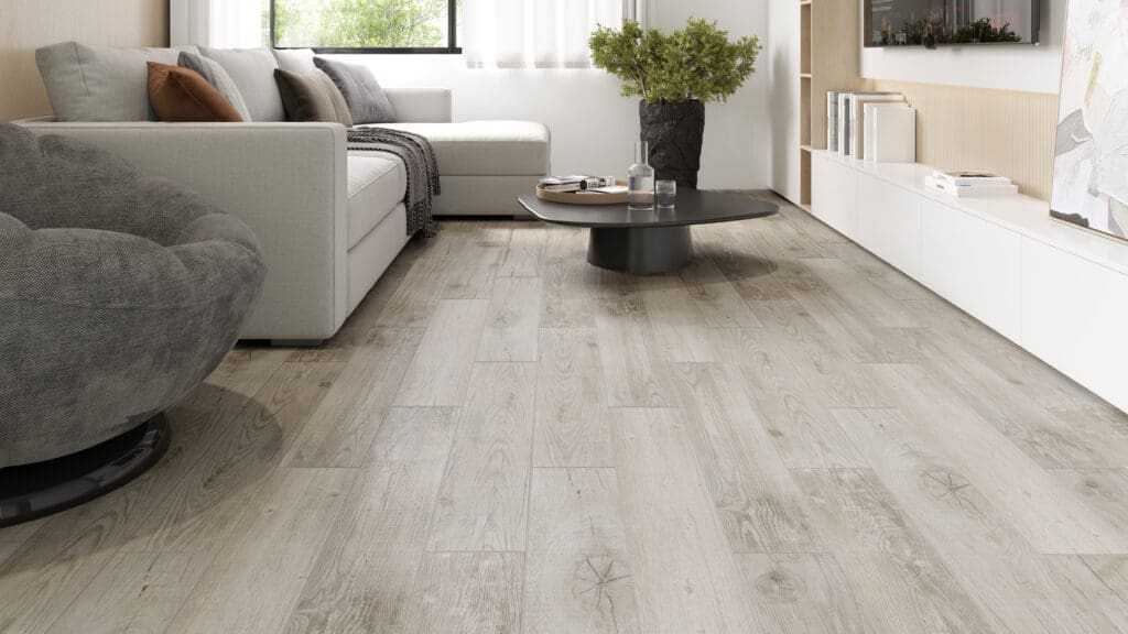 Porcelanato tipo madera - sala