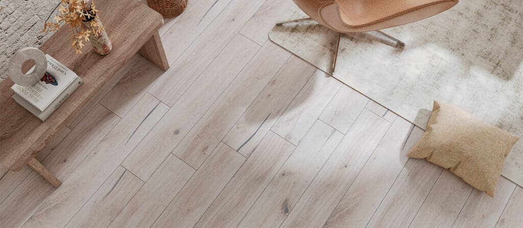 Porcelanato tipo madera - sala